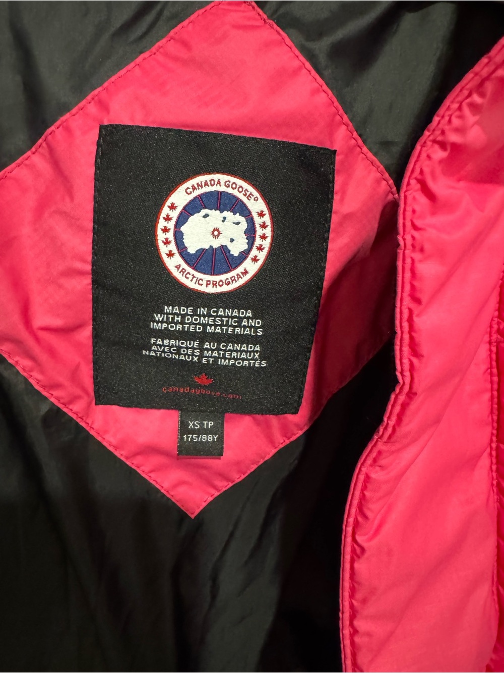 Canada Goose Bright Hot Pink Women's Down Puffer Jacket - Picture 3 of 6